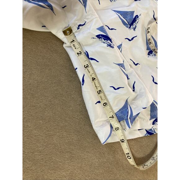 Polo Ralph Lauren Bear Swim Trunks Mens Sz 4XLT White Blue Sailing Board Short ￼ - Picture 9 of 10